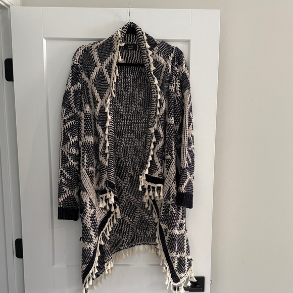 VICI Navy and Cream Sweater Cardigan - Picture 1 of 4